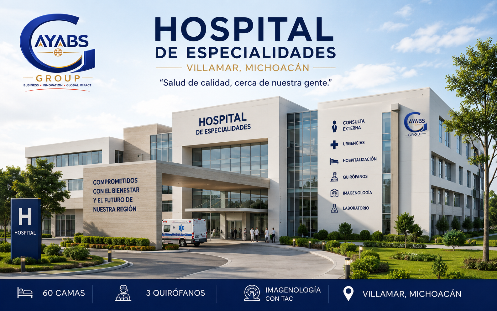 Hospital de Especialidades Villamar conceptual visualization